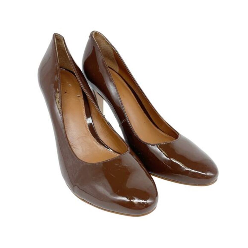 Rebecca Allen Women's The New Pump Brown Patent Leather High Heel Size 9.5M